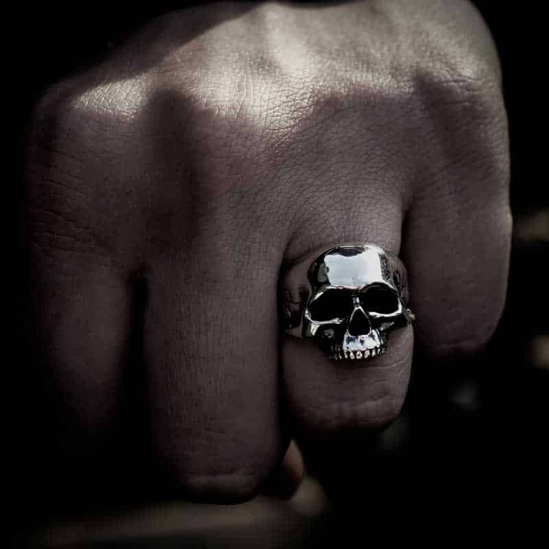 Anello Teschio Anatomico Argento 925 Feel No Pain