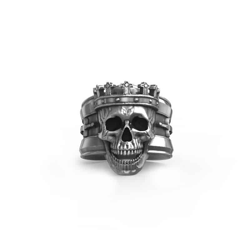 Anello di Sigillo Gotico Punk Rock Flongo Anello Celtico Uomo Cranio Teschio Regalo Grande Anello in Acciaio Inossidabile Colore Argento Nero Anello di Sigillo Gotico Punk Rock Flongo Anello Celtico Uomo Cranio Teschio Regalo Grande Anello in Acciaio Inossidabile Colore Argento Nero