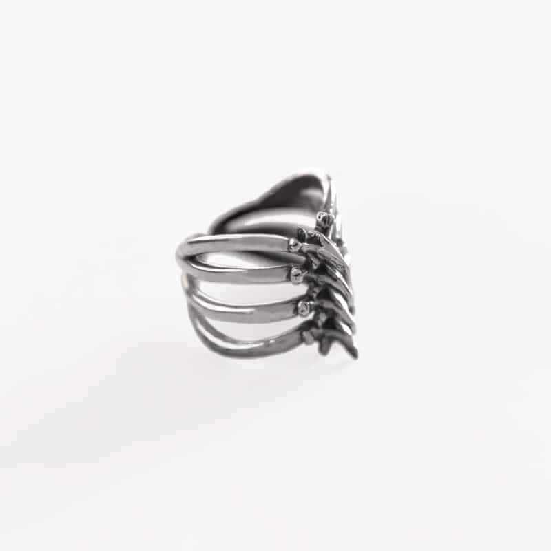 Anatomical Rib Ring - 925 Sterling Silver - Feel No Pain
