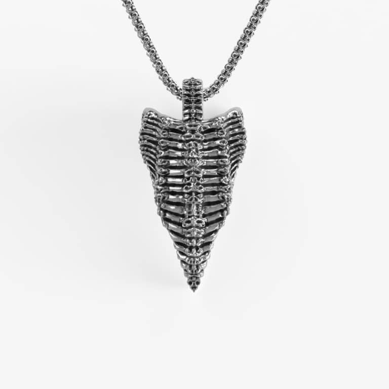 Collana Punta Freccia VONALA - Argento Sterling 925 Stile Vichingo Uomo Donna