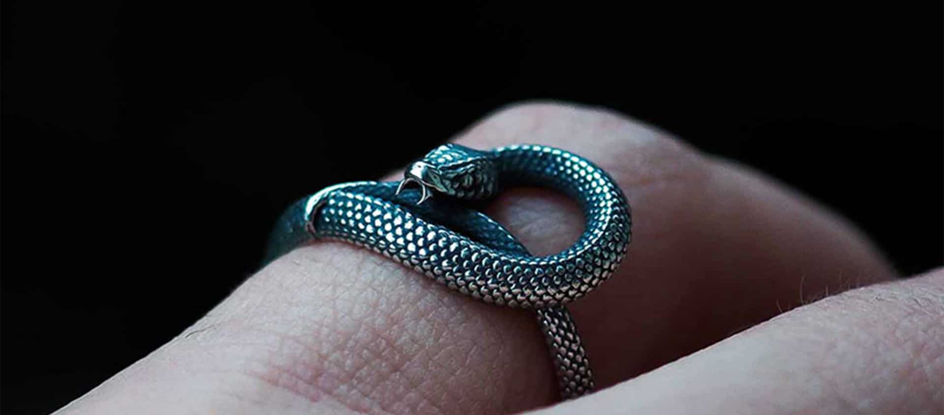 Foto anello serpente uroboro